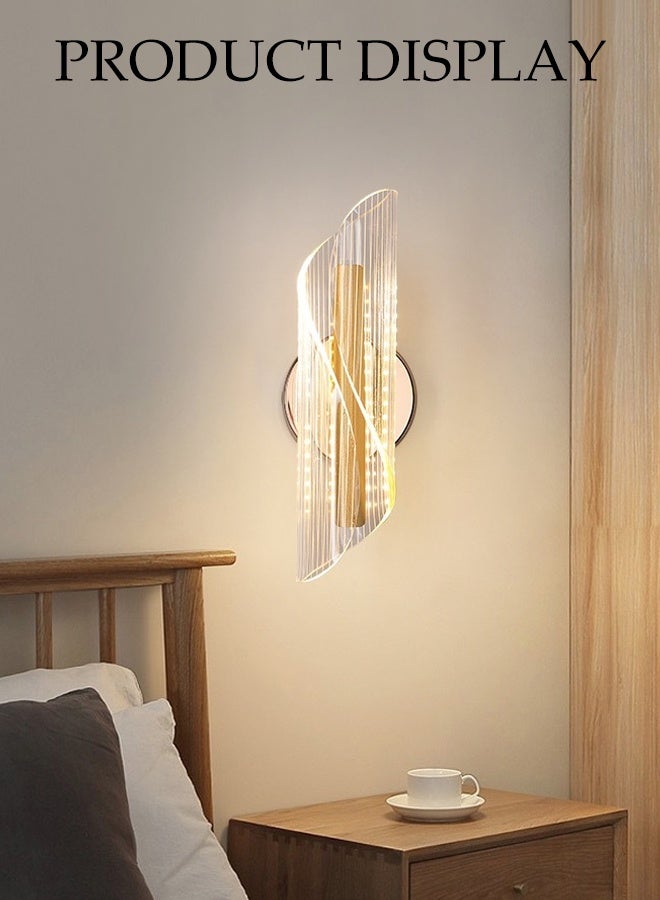 DUNISO Acrylic Wall Lamp, Streamer Living Room Background Wall Atmosphere Decorative Lamp, Bar Homestay Creative Bedroom Bedside Hotel Stair Lamp White Light  - Image 5