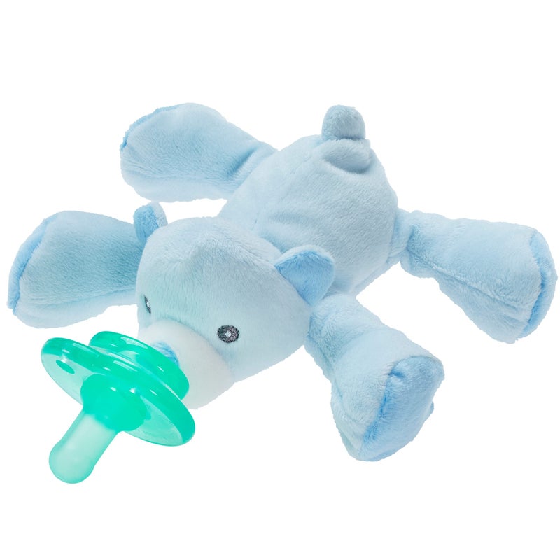 Nookums PaciPlushies Shakies Pacifier Holder with Built in Rattle 2 in 1 Adapts to Name Brand Pacifiers Suitable for All Ages Plush Toy Includes Detachable Pacifier Bentley The Bear