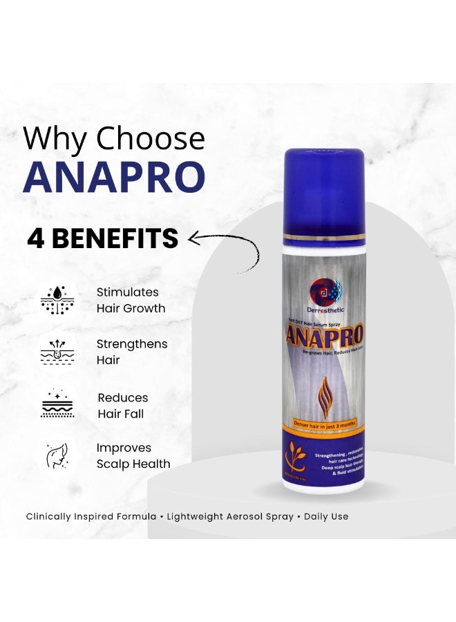 Derresthetic Anapro Hair Fall Serum Spray 50 ml – Hair Regrowth & Hair Loss Treatment - Image 3