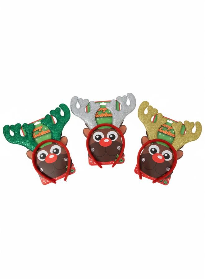 Merry Christmas Reindeer Headband - Image 1
