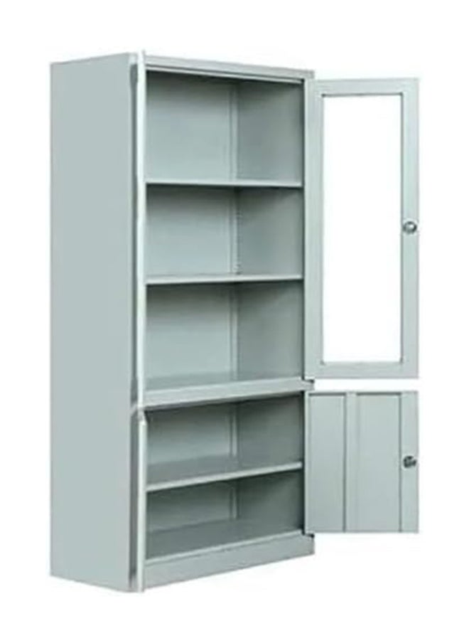 MAF furniture Maf Steel & Glass Maf-Fc06 4 Door Metal Filing Cabinet With Key Lock & Shelves Storage Compartment For Office  - Image 3