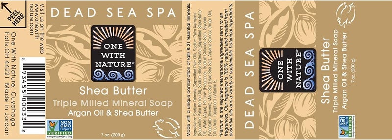 One With Nature Shea Butter Dead Sea Mineral Soap - 7 Ounce Bars (Pack of 6) - Image 3