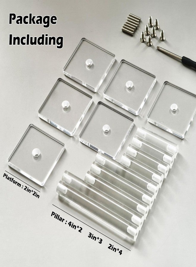AAiphuwew 3pcs Combat Risers for Flying Miniatures, Adjustable Height Multi-Tiered Raised Platforms Flying Miniatures Combat Riser for Tabletop RPG and Board Games - Image 4