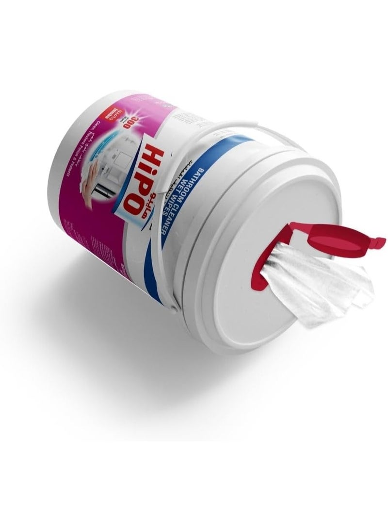 هيبو مناديل تنظيف الحمامات من هايبو – عبوة كبيرة، 300 منديل - Image 2