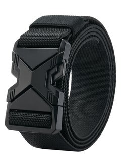 Generic Heavy Duty Quick Release Belt Elastic Stretch 1.5" Web Work Belts with Alloy Buckle for Waist Size Below 48"  - Image 1