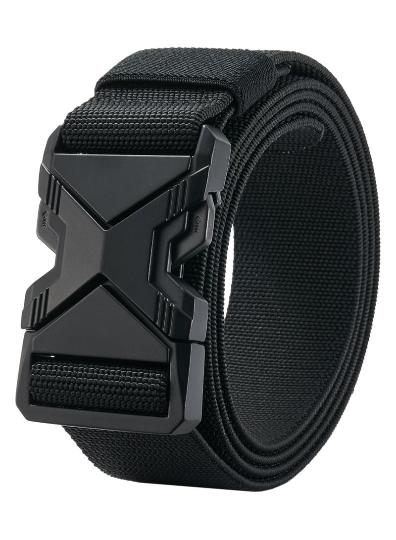 Generic Heavy Duty Quick Release Belt Elastic Stretch 1.5" Web Work Belts with Alloy Buckle for Waist Size Below 48" - Image 1