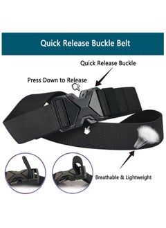 Generic Heavy Duty Quick Release Belt Elastic Stretch 1.5" Web Work Belts with Alloy Buckle for Waist Size Below 48"  - Image 3