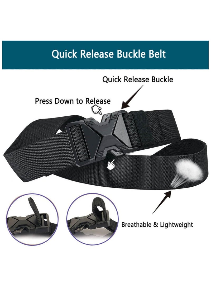 Generic Heavy Duty Quick Release Belt Elastic Stretch 1.5" Web Work Belts with Alloy Buckle for Waist Size Below 48" - Image 3
