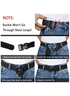 Generic Heavy Duty Quick Release Belt Elastic Stretch 1.5" Web Work Belts with Alloy Buckle for Waist Size Below 48"  - Image 4