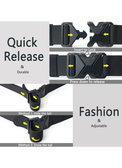 Generic Heavy Duty Quick Release Belt Elastic Stretch 1.5" Web Work Belts with Alloy Buckle for Waist Size Below 48"  - Image 5