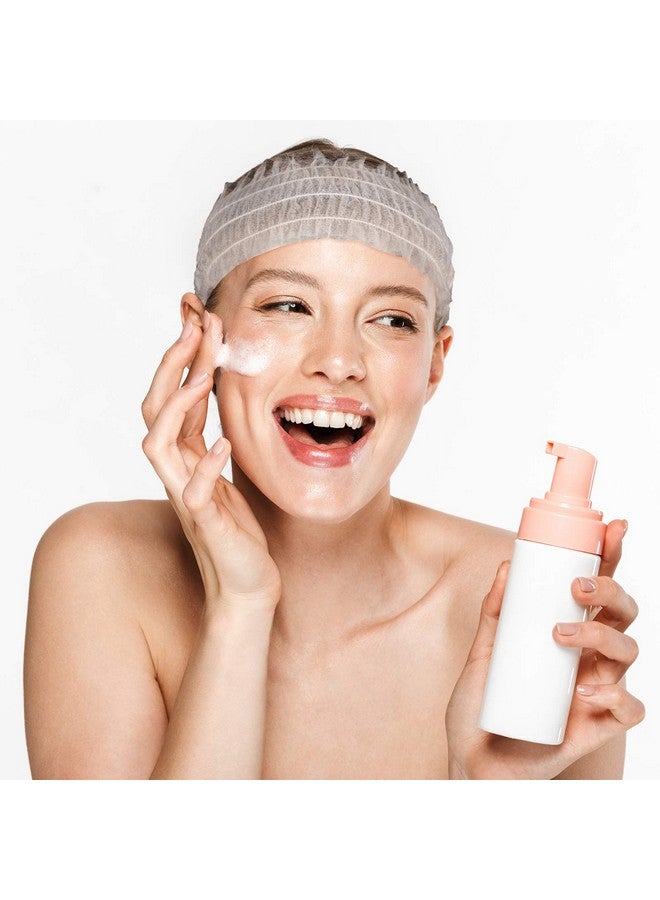 Chuangdi 100 Pieces Disposable Spa Headbands Soft Non-woven Facial Hair Band Elastic Facial Head Wraps Cloth Stretch Skin Care Makeup Sauna Washing Face Supplies for Women(White) - Image 4
