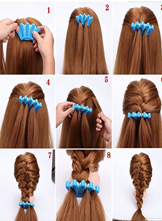 Filfeel Hair Clip, Portable Roller Styling Tool Diy Bride Hair Braider Twist Braid Maker (Red) - Image 3