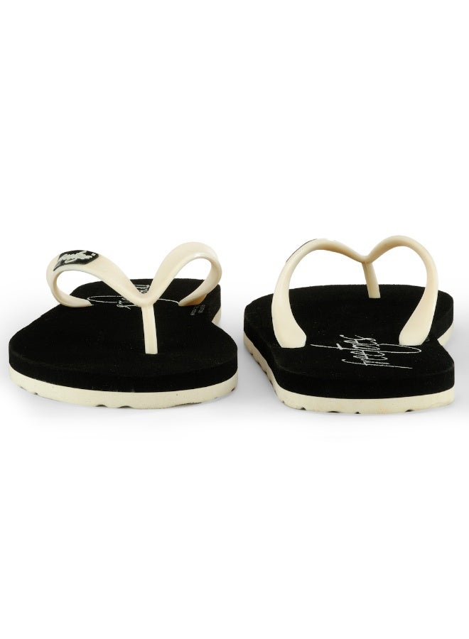 Freetoes Basic Flip Flops in Black and White for Men - Image 3