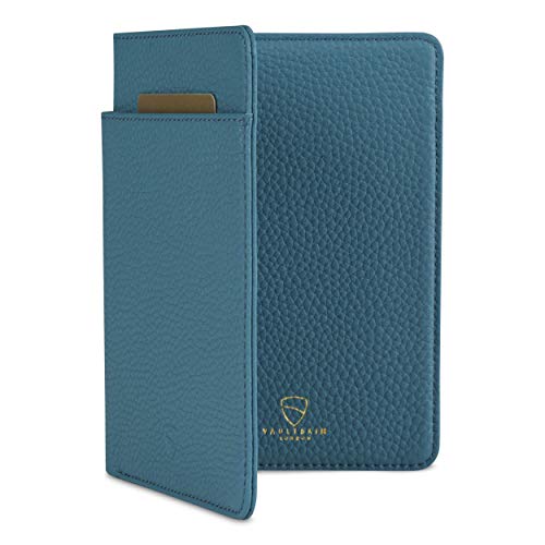 Vaultskin Leather Passport Holder Slim RFID Blocking Travel Wallet for Men and Women Fits Passport Credit Cards ID Cash Passport Cover Ideal Travel Accessories with Gift Box Kensington - Image 1