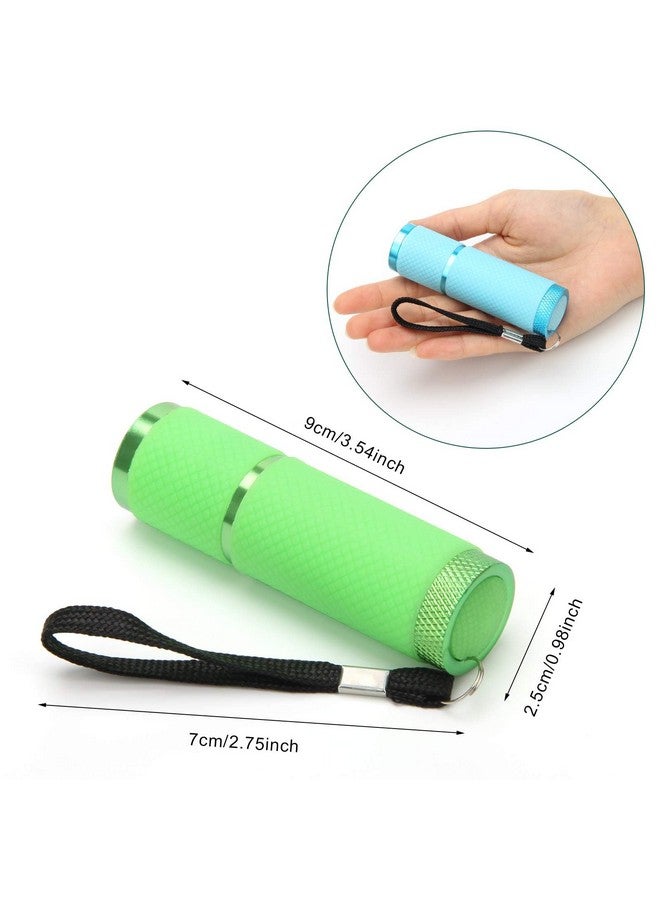 Ahier AHIER 9 LED Glow in Dark Flashlights, 4 Pack Rubber Coated Small Flashlights with Straps, Portable Handy Lights for Camping, Hiking, Indoor, Assorted Colors  - Image 5