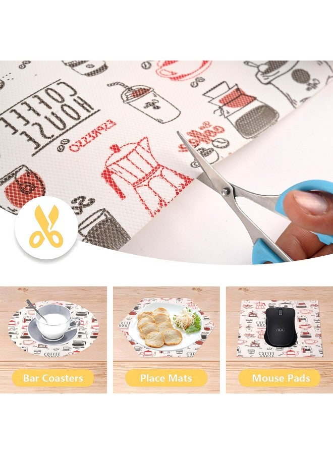 Kuber Industries Eva Shelf Liner | Eva Kitchen Cabinet Shelf Mat | Anti-Slip Bathroom Mat | Fridge Mat | Red Coffee House Wardrobe Mat | 10 Meter | White, Solid, White - Image 5