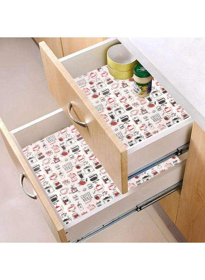 Kuber Industries Eva Shelf Liner | Eva Kitchen Cabinet Shelf Mat | Anti-Slip Bathroom Mat | Fridge Mat | Red Coffee House Wardrobe Mat | 10 Meter | White, Solid, White - Image 2