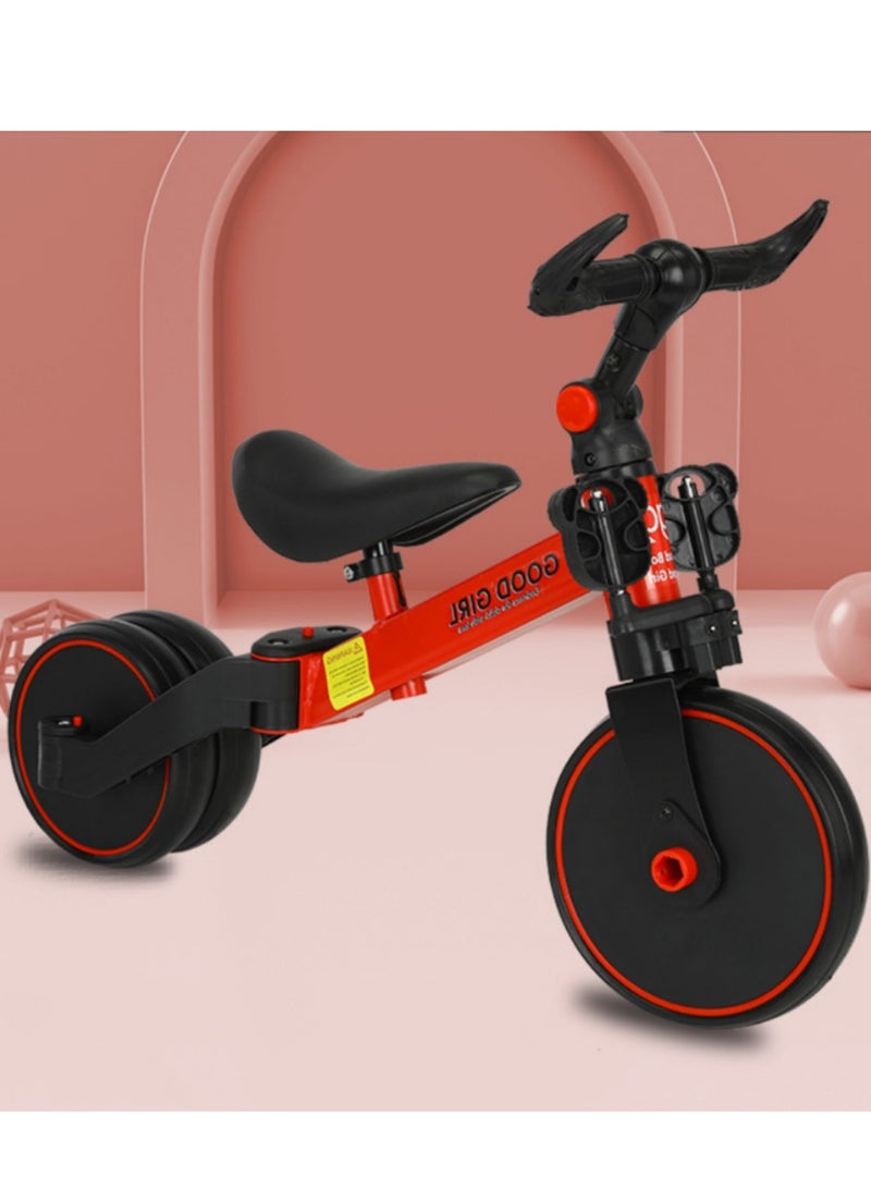 PENG GENERAL 3-in-1 Convertible Kids Tricycle Balance Bike (Red)  - Image 3