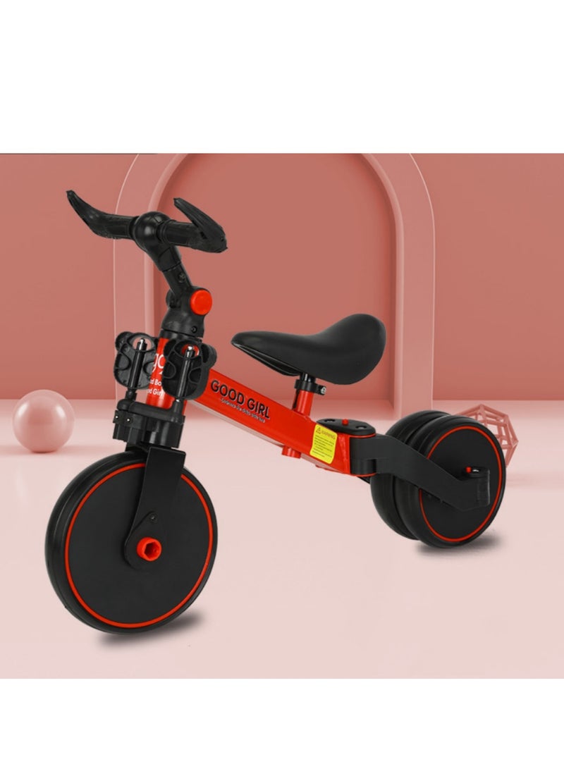 PENG GENERAL 3-in-1 Convertible Kids Tricycle Balance Bike (Red)  - Image 2