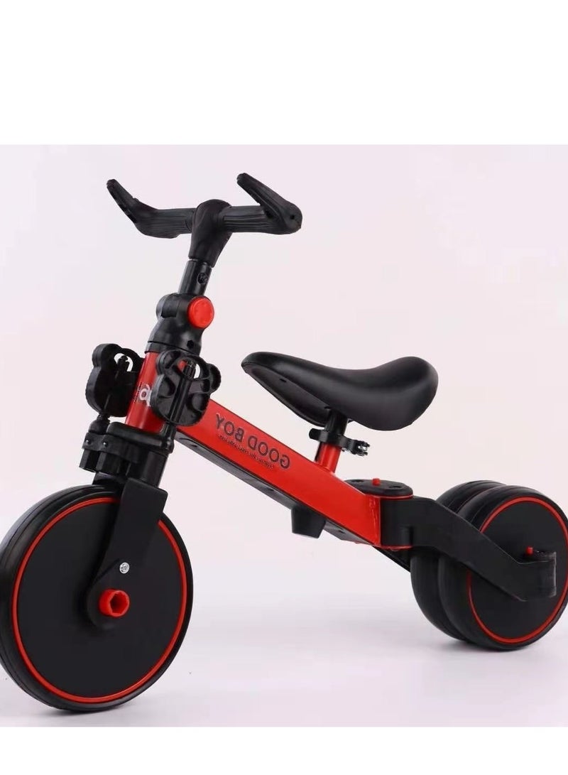 PENG GENERAL 3-in-1 Convertible Kids Tricycle Balance Bike (Red)  - Image 1