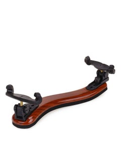 Violin Shoulder Rest for 4/4 and 3/4 with Collapsible and Height Adjustable Feet Imitation wood grain Black Soft Foam Pad Rubber Violin Shoulder Rest Pad Holder