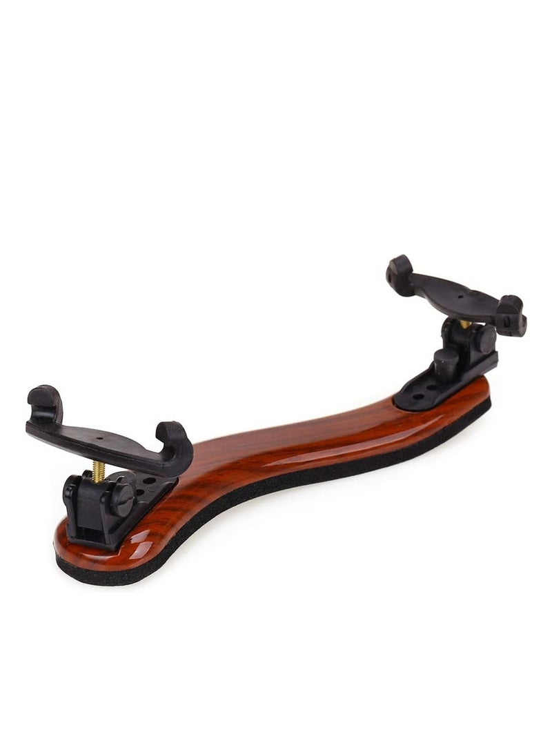 Excefore - Violin Shoulder Rest for 4/4 and 3/4 with Collapsible and Height Adjustable Feet Imitation wood grain Black Soft Foam Pad Rubber Violin Shoulder Rest Pad Holder - Image 1
