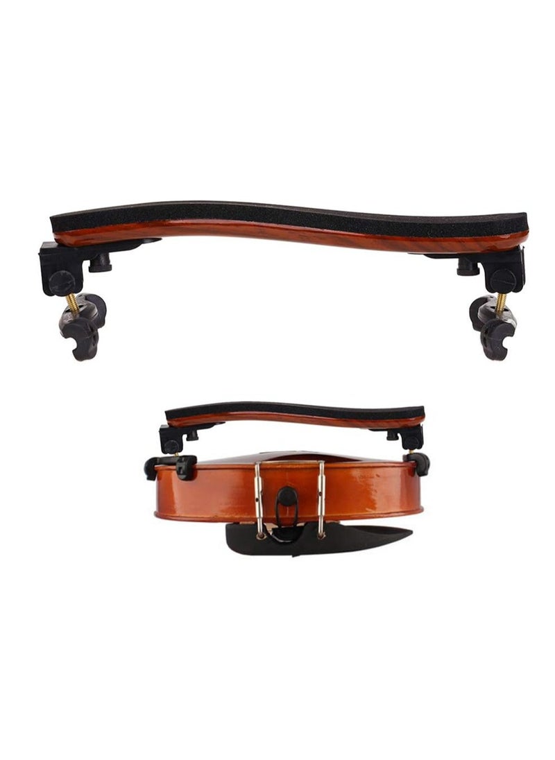 Excefore - Violin Shoulder Rest for 4/4 and 3/4 with Collapsible and Height Adjustable Feet Imitation wood grain Black Soft Foam Pad Rubber Violin Shoulder Rest Pad Holder - Image 1