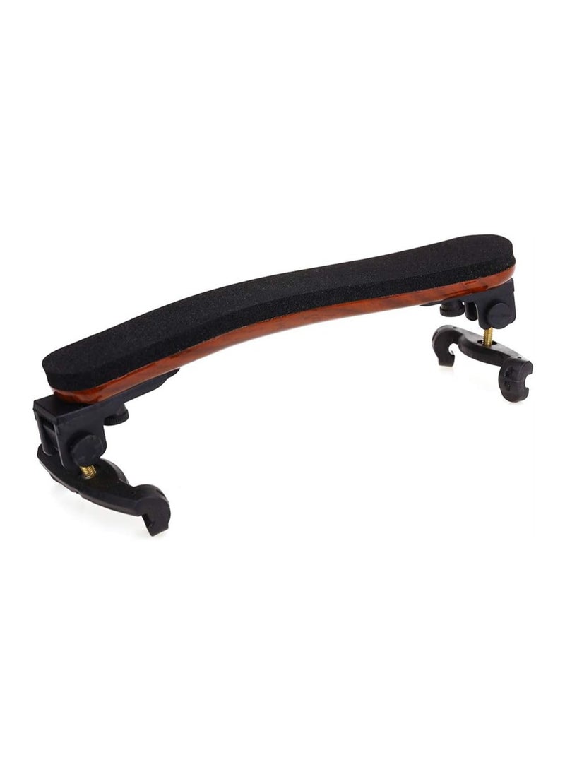 Excefore - Violin Shoulder Rest for 4/4 and 3/4 with Collapsible and Height Adjustable Feet Imitation wood grain Black Soft Foam Pad Rubber Violin Shoulder Rest Pad Holder - Image 1