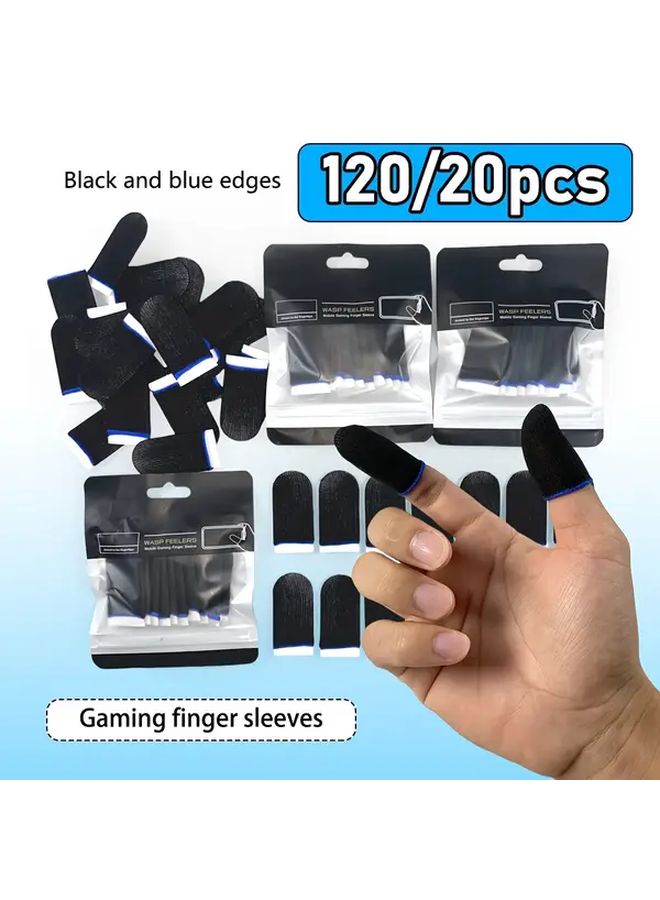 Superconductive Fiber Gaming Finger Sleeves 20pcs Breathable Anti Sweat Touchscreen - Image 1