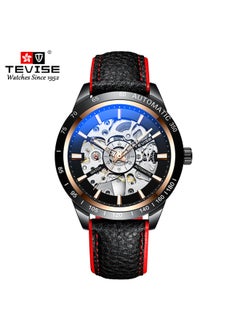 Tevise Automatic Mechanical Wrist Watch With Luminous Pointer Leather Band For Men  - Image 1