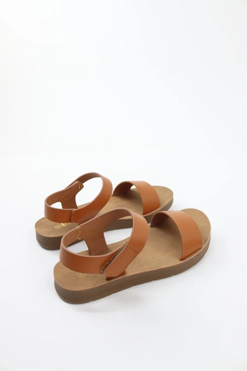 Viny TAN Viny Girls' Comfort Ankle Strap Sandals for Women | Best Price UAE