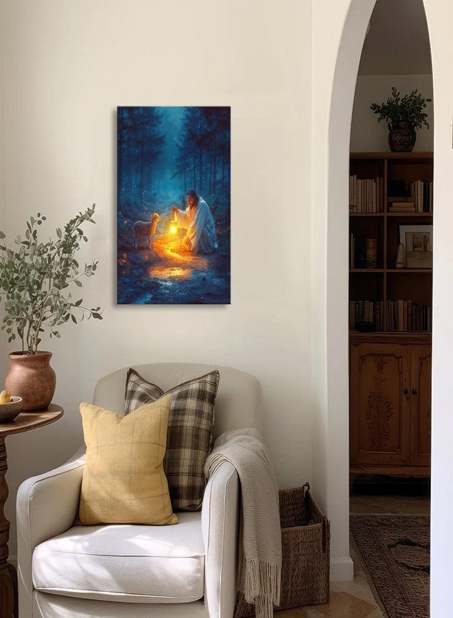 Ploceiny Christian Wall Art Decor - Serenity Prayer & Jesus with Lost Lamb Picture, Baptism Gifts for Boys & Girls, Inspirational Home Decor for Women & Men, Perfect for Prayer Rooms & Christmas Decor A-373 - Image 4