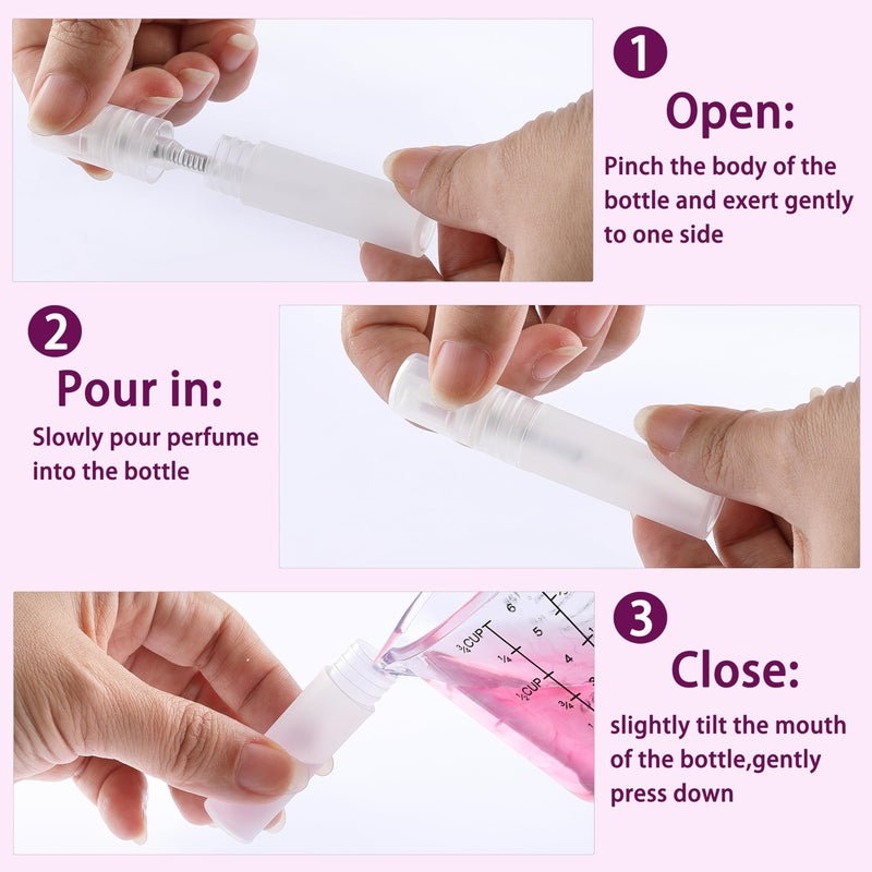 KCKHFA 10 Pack 5ml Mini Perfume Sample Bottles, Fine Mist Perfume Spray Bottle for Travel, Portable Atomizer Sprayer - Image 3