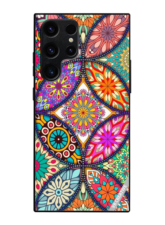 Protective Case Cover For Samsung Galaxy S25 Ultra Mandala Design Multicolour