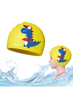 Proberos Swimming Cap For Boys Girls Waterproof Silicone Swimming Cap Ideal For All Head Shape Swimming Cap For Kids Age 3 14  - Image 1