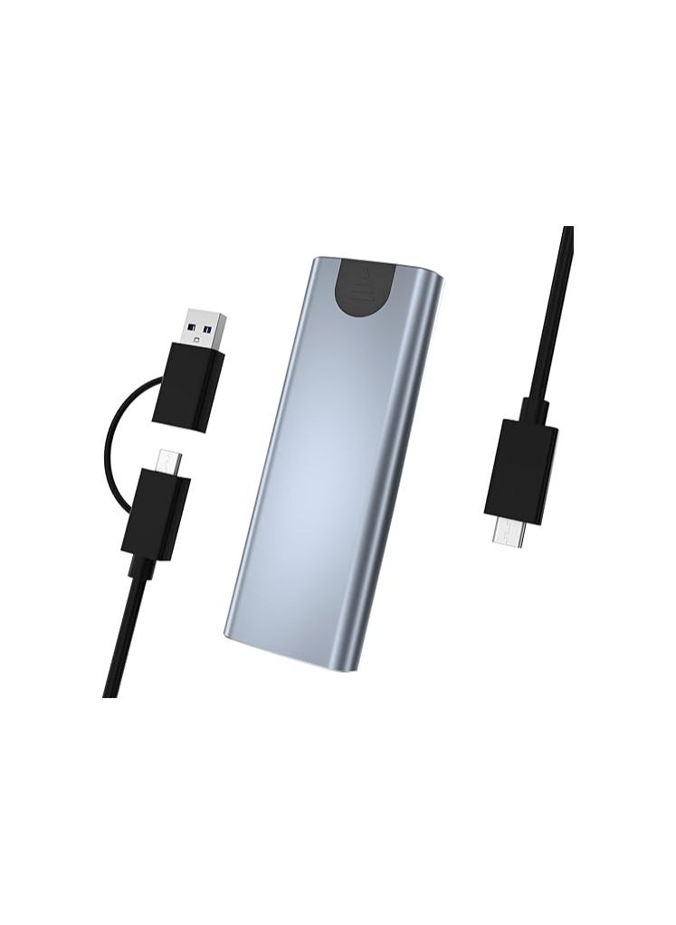 ماركة غير محددة علبة تخزين خارجية لقرص M.2 SSD بمنفذ USB 3.2 – سرعة نقل عالية مع كابل USB A وC 