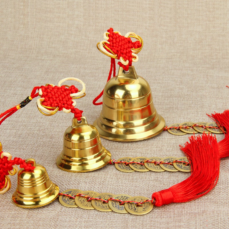 Brass Bell Five Emperor Money Six Emperor Money Copper Wind Bell Pendant Car Pendant - Image 2