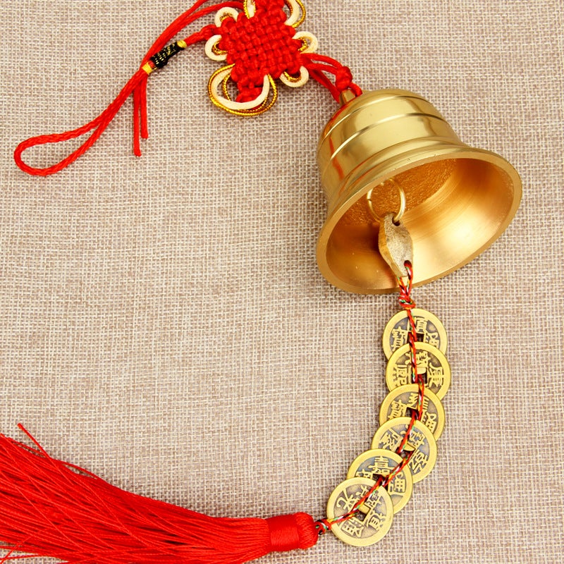 Brass Bell Five Emperor Money Six Emperor Money Copper Wind Bell Pendant Car Pendant - Image 3