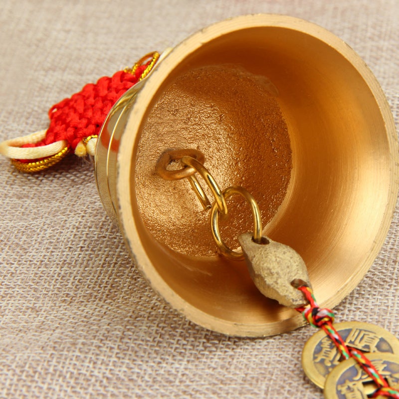 Brass Bell Five Emperor Money Six Emperor Money Copper Wind Bell Pendant Car Pendant - Image 5
