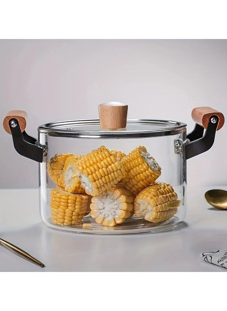 Pyrex glass pot, heat-resistant, for direct use on the stove for cooking and serving. A different taste for food. You will try it yourself. Imported product, size 3500 ml.