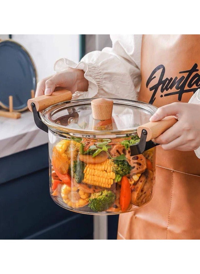 Pyrex glass pot, heat-resistant, for direct use on the stove for cooking and serving. A different taste for food. You will try it yourself. Imported product, size 3500 ml.