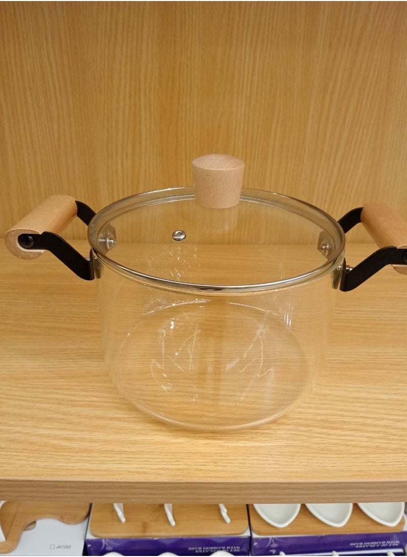 Pyrex glass pot, heat-resistant, for direct use on the stove for cooking and serving. A different taste for food. You will try it yourself. Imported product, size 3500 ml.