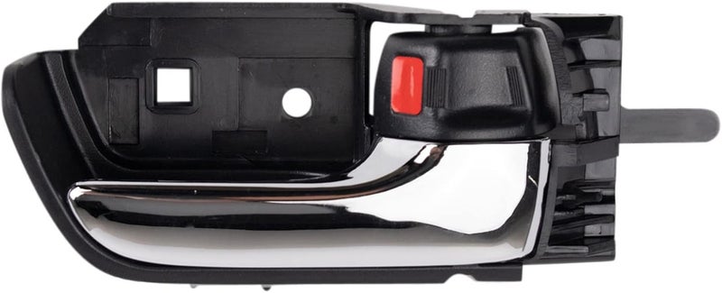TRQ Rear Right Interior Door Handle Chrome & Black Passenger Side Compatible with 2004-2009 Toyota Prius - Image 1