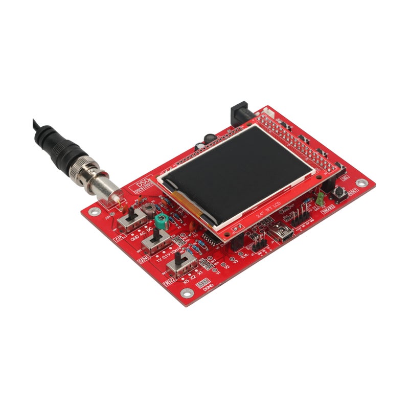 مجموعة مخطط التذبذب (Oscilloscope Kit) بـ شاشة TFT مقاس 2.4 بوصة - مخطط تذبذب رقمي محمول بحجم جيب مع غاية وحساس - مجموعة تعليمية إلكترونية معتممة بالكامل - Image 4