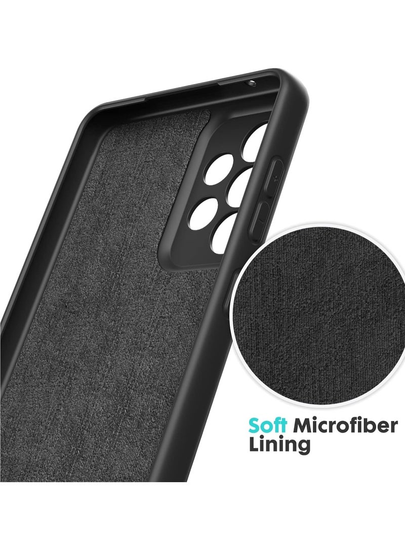 ELTRAZONE Galaxy A13 4G Liquid Silicone Case – Black, Shockproof with Soft Microfiber Lining & Gel Rubber Cover - Image 2