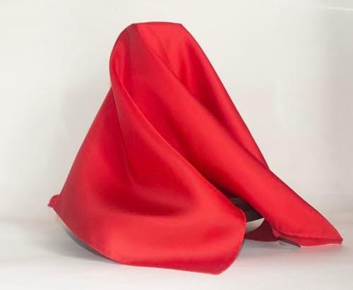 Royal Silk Fine Red Silk Twill Pocket Square for Men 100% Silk - Full-Sized 17"x17" - Image 2
