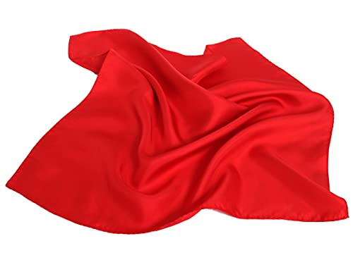 Royal Silk Fine Red Silk Twill Pocket Square for Men 100% Silk - Full-Sized 17"x17" - Image 1