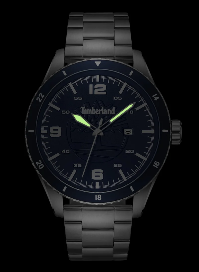 Timberland Ashmont Men's Watch 46mm Analog Navy Dial Silver Stainless Steel Strap
