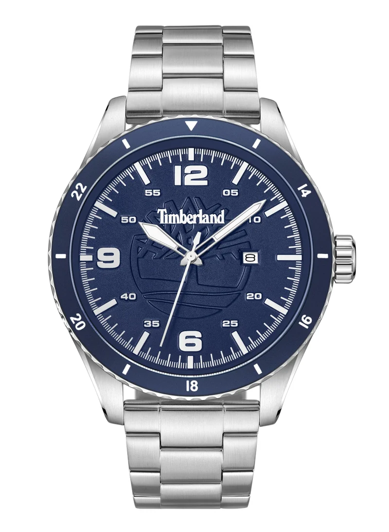 Timberland Ashmont Men's Watch 46mm Analog Navy Dial Silver Stainless Steel Strap