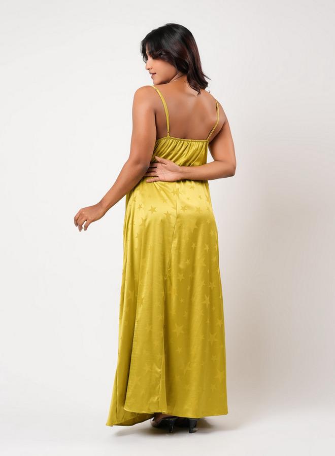 Aadaraya Sleeveless Star Print Maxi Night Gown - Image 3